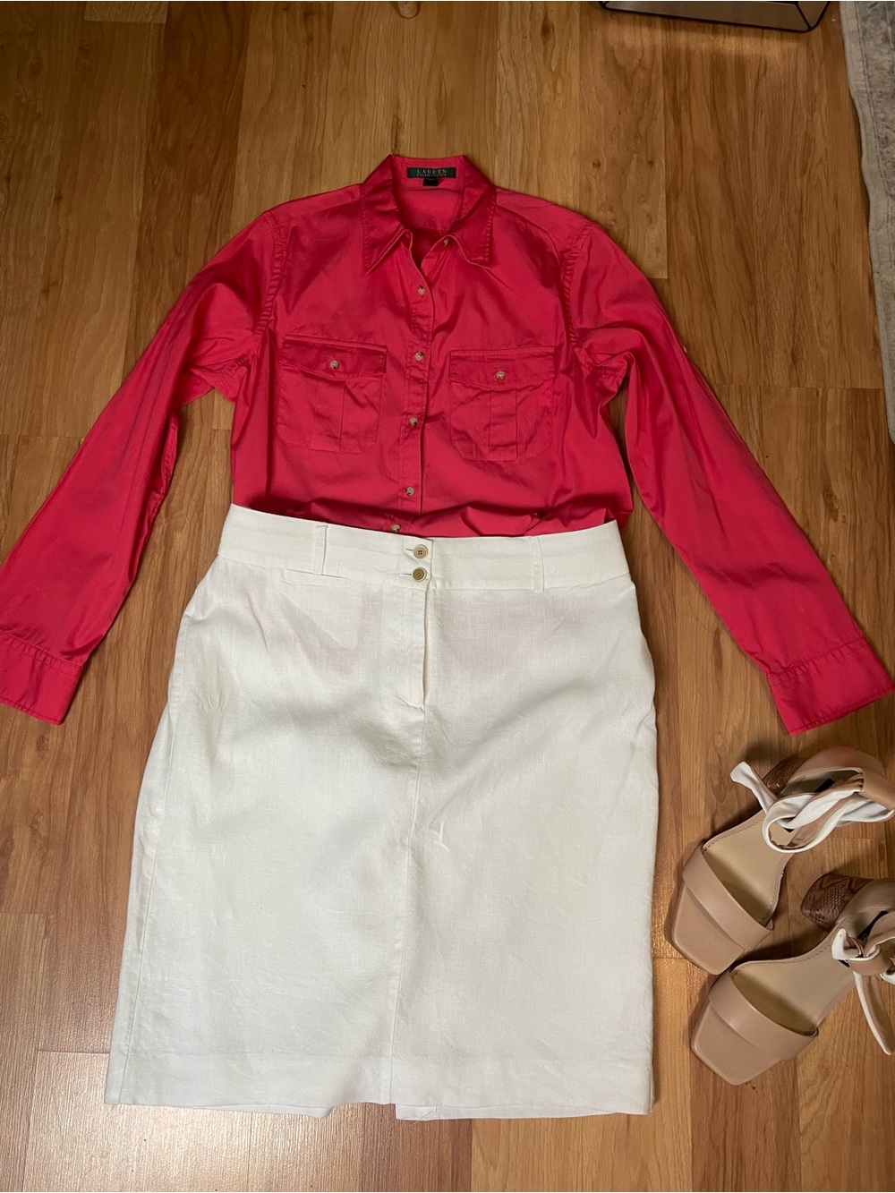 Ralph Lauren Cherise Long-Sleeve Button Front Shirt